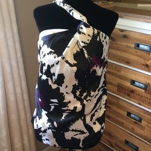Satin one shoulder top